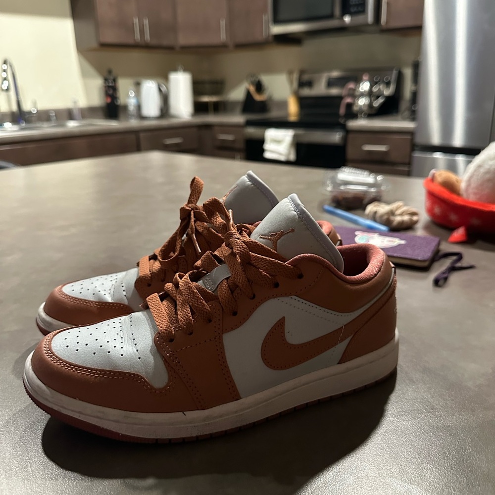 Jordan White and Pink Sneakers